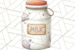 Farm Animals Clipart PNG, Cow Pig Sheep Horse Chicken Goat Product Image 3