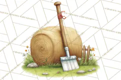 Farm Animals Clipart PNG, Cow Pig Sheep Horse Chicken Goat Product Image 4