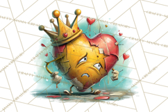 Quirky Valentine Monster Clipart PNG for Cute Printable Product Image 4