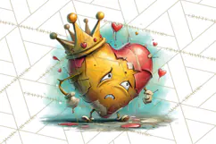 Quirky Valentine Monster Clipart PNG for Cute Printable Product Image 4