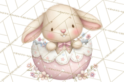 Easter Bunnies Clipart, Cute Cartoon Bunnies Png Product Image 5