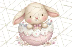 Easter Bunnies Clipart, Cute Cartoon Bunnies Png Product Image 5