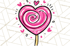 Bubblegum Pop Valentine Clipart PNG Hearts Candy Cupcakes Product Image 5