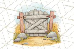 Farm Animals Clipart PNG, Cow Pig Sheep Horse Chicken Goat Product Image 5