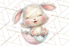 Easter Bunnies Clipart, Cute Cartoon Bunnies Png Product Image 5