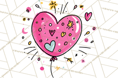 Bubblegum Pop Valentine Clipart PNG Hearts Candy Cupcakes Product Image 2