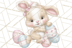 Easter Bunnies Clipart, Cute Cartoon Bunnies Png Product Image 3