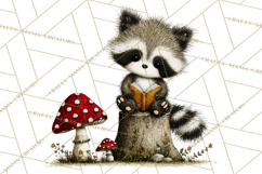 Forest Friends Woodland Animals PNG Clipart Mushrooms Art Product Image 3
