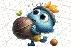 Quirky Valentine Monster Clipart PNG for Cute Printable Product Image 5