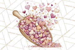 Retro Valentine Candy Shop Clipart PNG Pastel Sweets Product Image 5