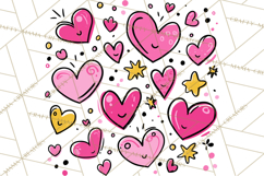 Bubblegum Pop Valentine Clipart PNG Hearts Candy Cupcakes Product Image 4