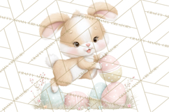 Easter Bunnies Clipart, Cute Cartoon Bunnies Png Product Image 4