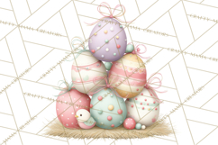 Easter Farm Animals Clipart PNG, Farm Animals Easter Eggs Product Image 4