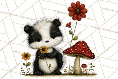 Forest Friends Woodland Animals PNG Clipart Mushrooms Art Product Image 4