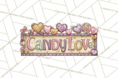 Retro Valentine Candy Shop Clipart PNG Pastel Sweets Product Image 5