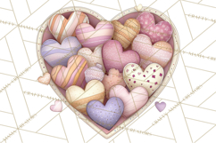 Retro Valentine Candy Shop Clipart PNG Pastel Sweets Product Image 3