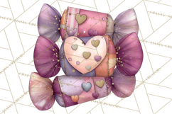 Retro Valentine Candy Shop Clipart PNG Pastel Sweets Product Image 5