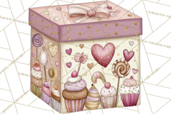 Retro Valentine Candy Shop Clipart PNG Pastel Sweets Product Image 3