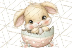 Easter Bunnies Clipart, Cute Cartoon Bunnies Png Product Image 5