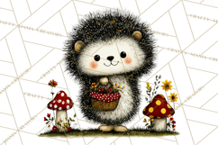 Forest Friends Woodland Animals PNG Clipart Mushrooms Art Product Image 5