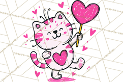 Bubblegum Pop Valentine Clipart PNG Hearts Candy Cupcakes Product Image 5