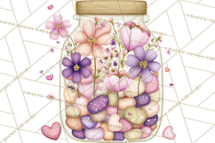 Retro Valentine Candy Shop Clipart PNG Pastel Sweets Product Image 2