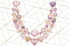 Retro Valentine Candy Shop Clipart PNG Pastel Sweets Product Image 3