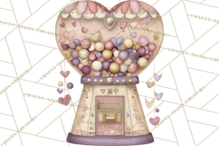 Retro Valentine Candy Shop Clipart PNG Pastel Sweets Product Image 3