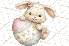 Easter Bunnies Clipart, Cute Cartoon Bunnies Png Product Image 2