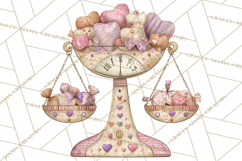 Retro Valentine Candy Shop Clipart PNG Pastel Sweets Product Image 3