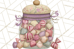 Retro Valentine Candy Shop Clipart PNG Pastel Sweets Product Image 2
