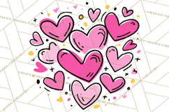 Bubblegum Pop Valentine Clipart PNG Hearts Candy Cupcakes Product Image 3