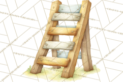 Farm Animals Clipart PNG, Cow Pig Sheep Horse Chicken Goat Product Image 3