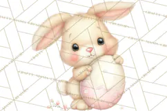 Easter Bunnies Clipart, Cute Cartoon Bunnies Png Product Image 3