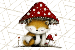 Forest Friends Woodland Animals PNG Clipart Mushrooms Art Product Image 3
