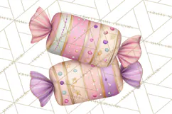 Retro Valentine Candy Shop Clipart PNG Pastel Sweets Product Image 3