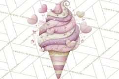 Retro Valentine Candy Shop Clipart PNG Pastel Sweets Product Image 4