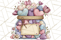 Retro Valentine Candy Shop Clipart PNG Pastel Sweets Product Image 5