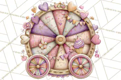 Retro Valentine Candy Shop Clipart PNG Pastel Sweets Product Image 2