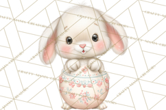 Easter Bunnies Clipart, Cute Cartoon Bunnies Png Product Image 4