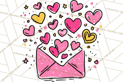Bubblegum Pop Valentine Clipart PNG Hearts Candy Cupcakes Product Image 4