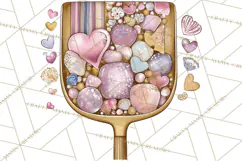Retro Valentine Candy Shop Clipart PNG Pastel Sweets Product Image 3