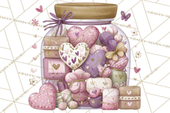 Retro Valentine Candy Shop Clipart PNG Pastel Sweets Product Image 3