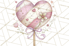 Retro Valentine Candy Shop Clipart PNG Pastel Sweets Product Image 5