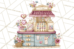 Retro Valentine Candy Shop Clipart PNG Pastel Sweets Product Image 4