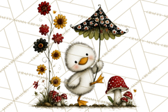 Forest Friends Woodland Animals PNG Clipart Mushrooms Art Product Image 5