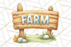 Farm Animals Clipart PNG, Cow Pig Sheep Horse Chicken Goat Product Image 5