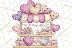 Retro Valentine Candy Shop Clipart PNG Pastel Sweets Product Image 3