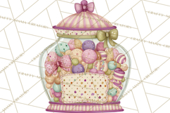 Retro Valentine Candy Shop Clipart PNG Pastel Sweets Product Image 2