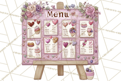 Retro Valentine Candy Shop Clipart PNG Pastel Sweets Product Image 3